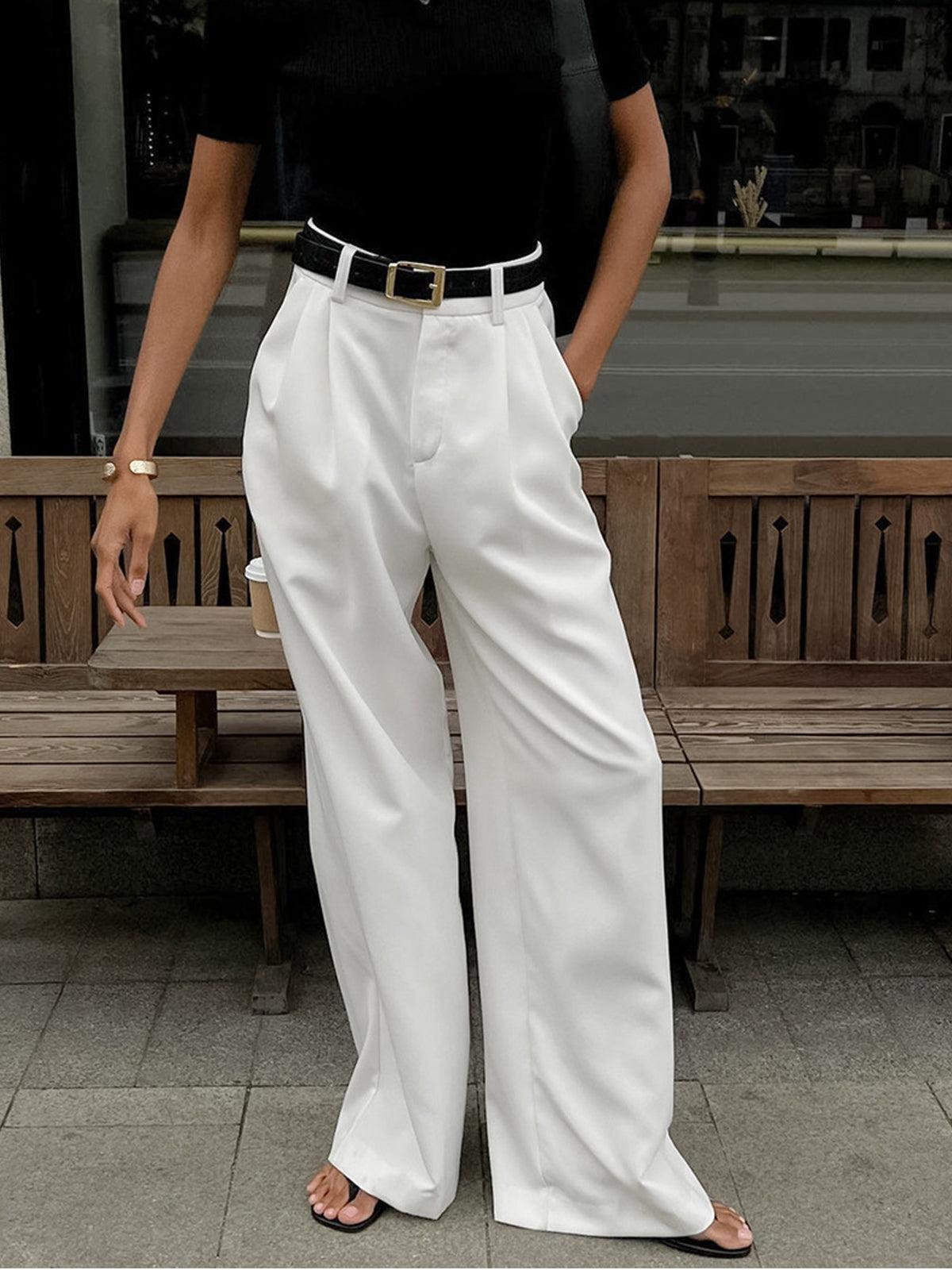 Wide-Leg Trousers for Women | Comfortable Fabric | Relaxed Fit | Office and Casual Wear