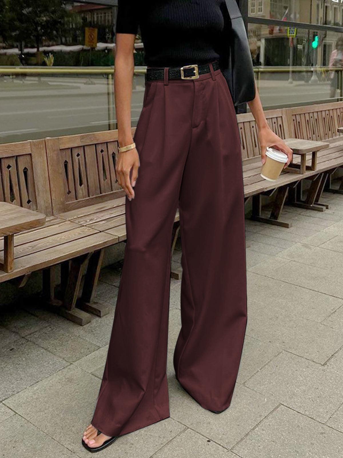 Wide-Leg Trousers for Women | Comfortable Fabric | Relaxed Fit | Office and Casual Wear