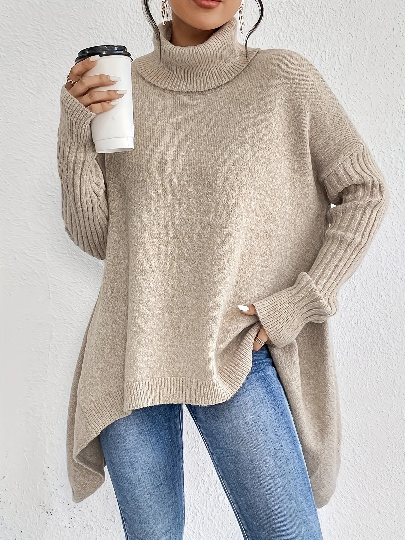 Cashmere Turtleneck Sweater for Women | Cozy Knit Design | Winter Essential for Cold Weather Wear
