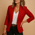 Women's Fitted Blazer Jacket | Tailored Long Sleeve Design | Professional & Casual Wear | Classic Style in Versatile Colors