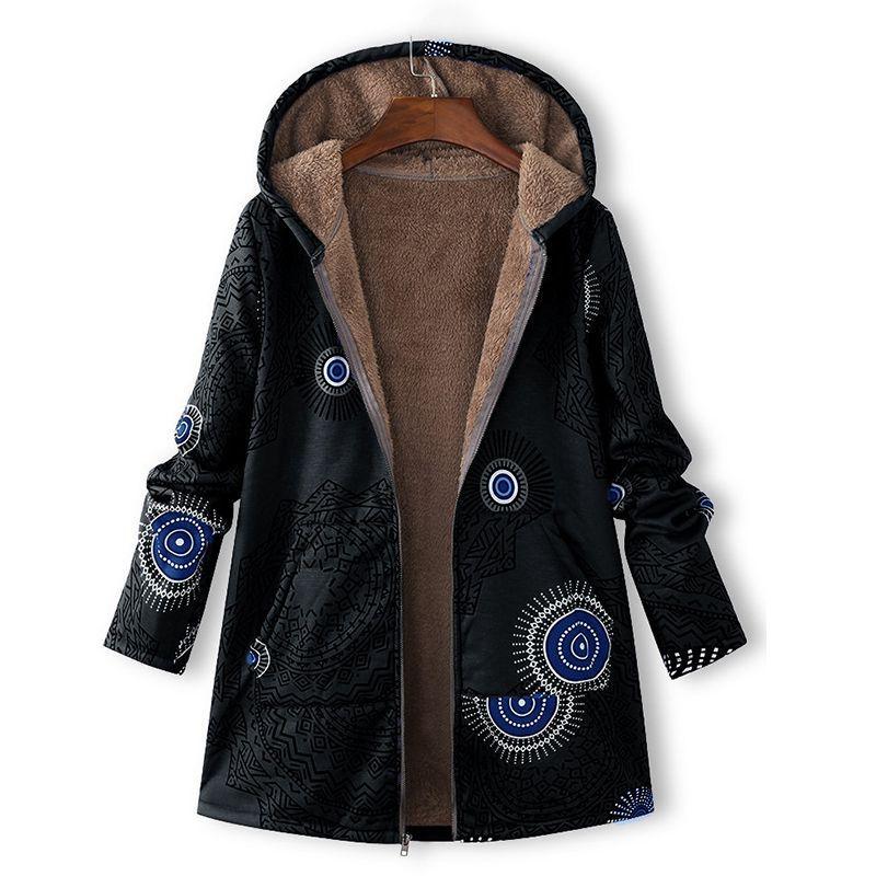 Floral Hooded Winter Coat for Women - Warm and Stylish Outerwear for Casual and Outdoor Use