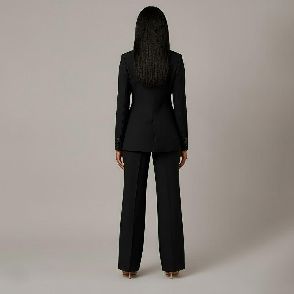 Women's Formal Suit Set - Tailored Blazer and Trousers - Office/Business Attire