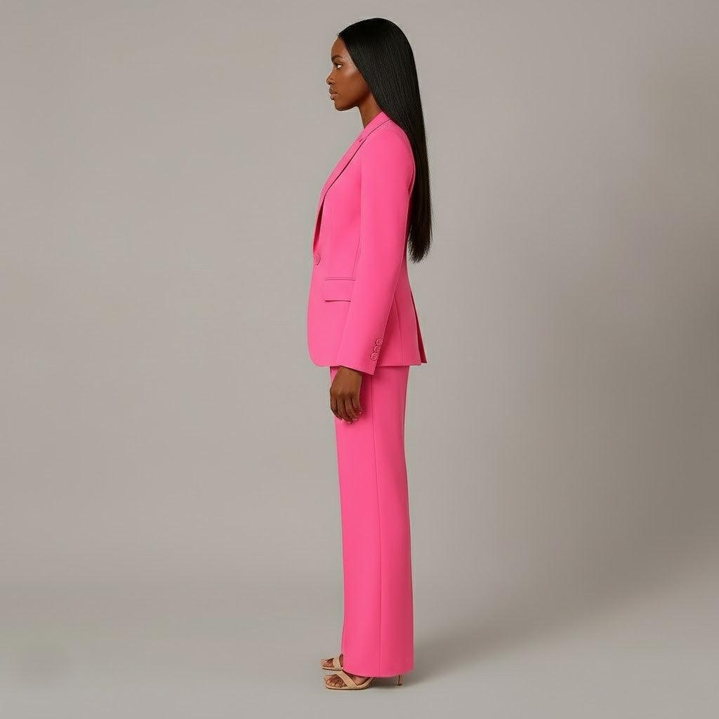 Women's Formal Suit Set - Tailored Blazer and Trousers - Office/Business Attire