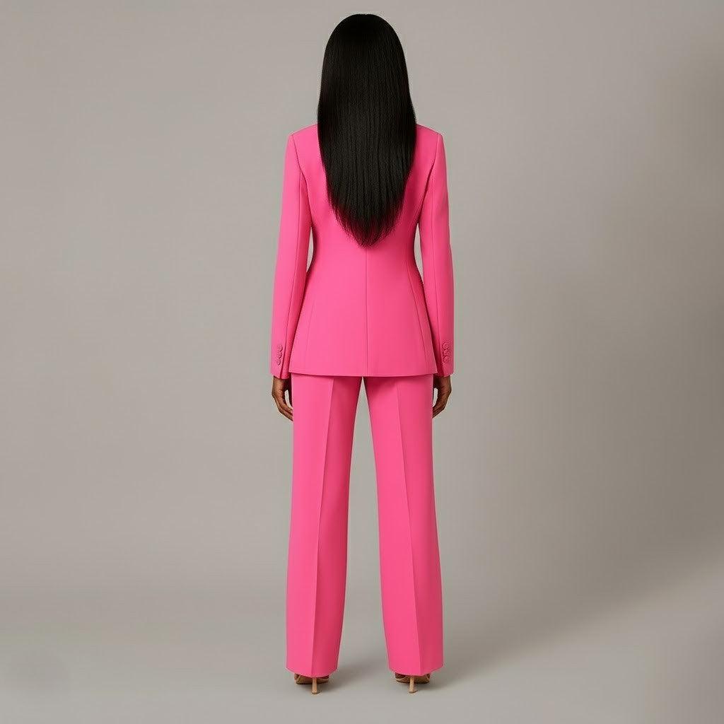 Women's Formal Suit Set - Tailored Blazer and Trousers - Office/Business Attire