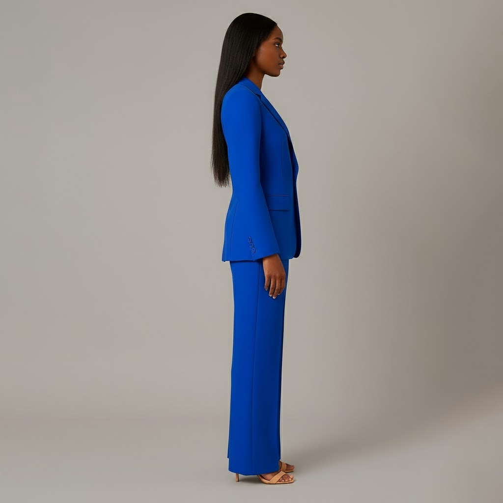 Women's Formal Suit Set - Tailored Blazer and Trousers - Office/Business Attire