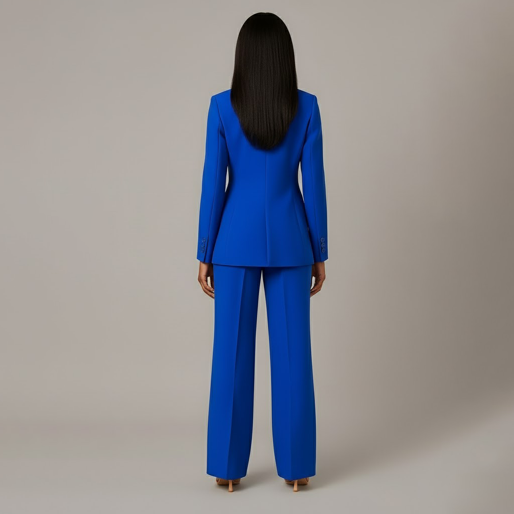 Women's Formal Suit Set - Tailored Blazer and Trousers - Office/Business Attire