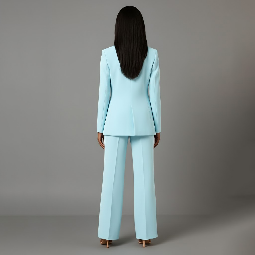 Women's Formal Suit Set - Tailored Blazer and Trousers - Office/Business Attire