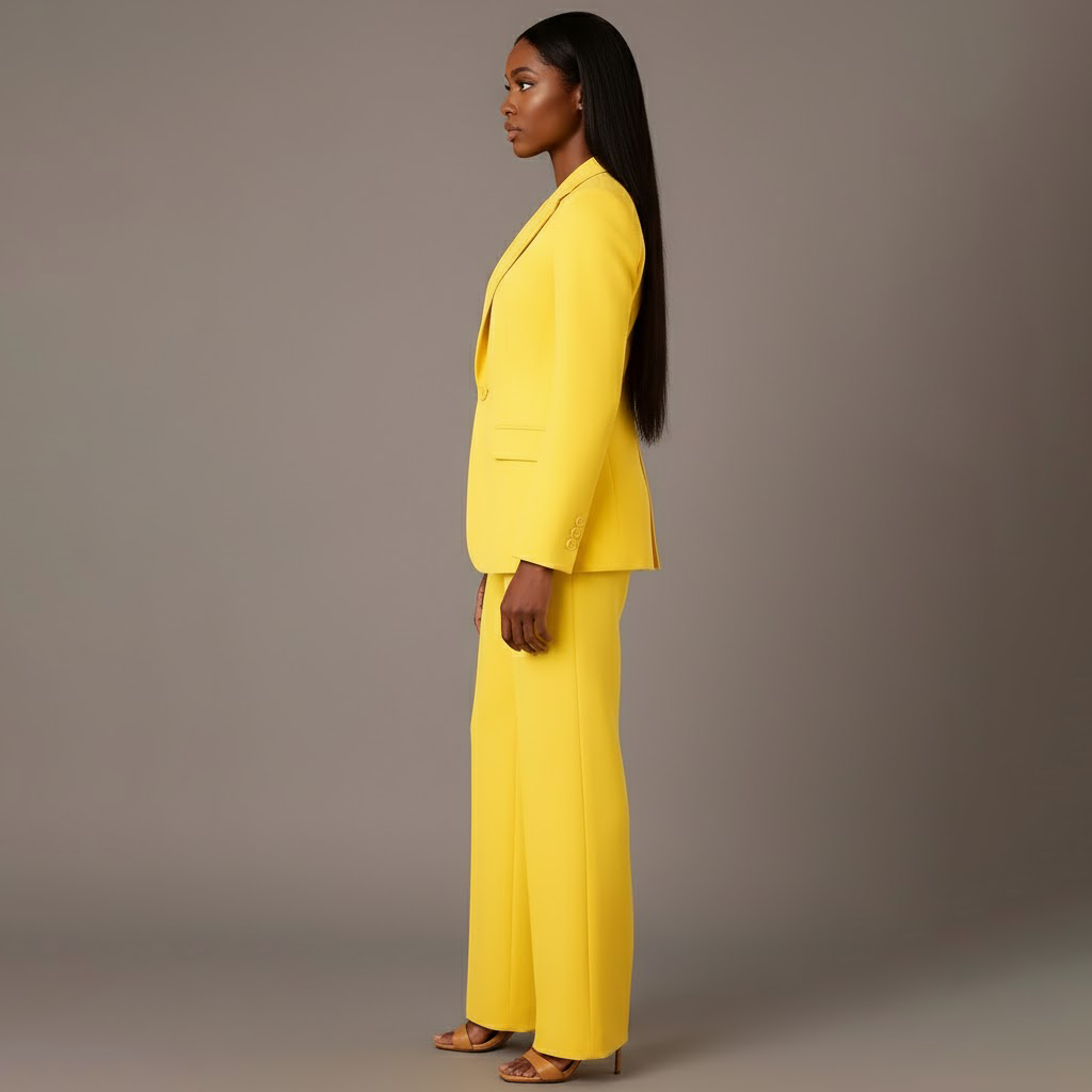 Women's Formal Suit Set - Tailored Blazer and Trousers - Office/Business Attire