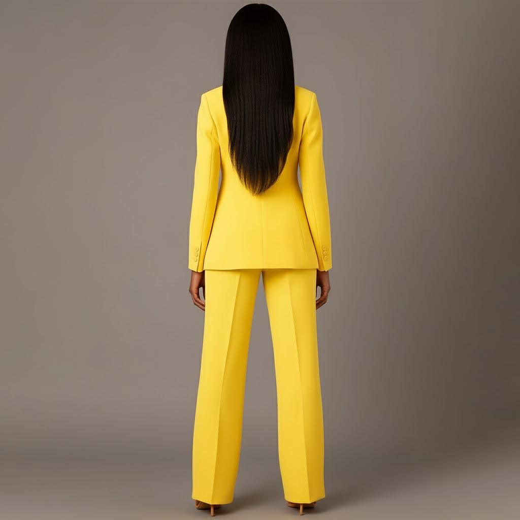 Women's Formal Suit Set - Tailored Blazer and Trousers - Office/Business Attire