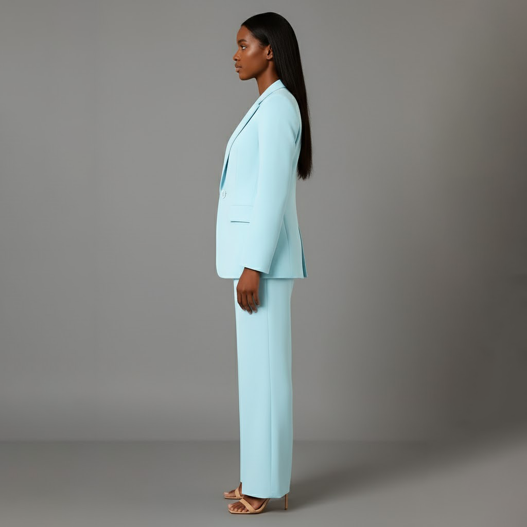 Women's Formal Suit Set - Tailored Blazer and Trousers - Office/Business Attire