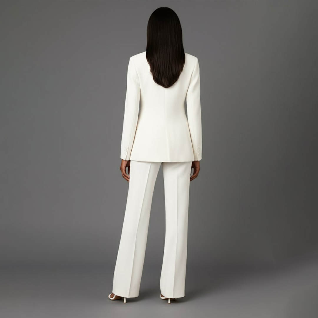 Women's Formal Suit Set - Tailored Blazer and Trousers - Office/Business Attire