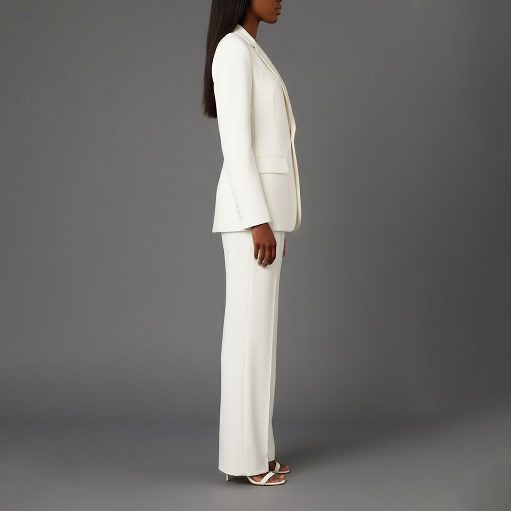 Women's Formal Suit Set - Tailored Blazer and Trousers - Office/Business Attire