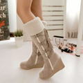 Women's Insulated Fur Lined Wedge Boots | Cozy Winter Footwear for Cold Weather | Stylish and Comfortable Design