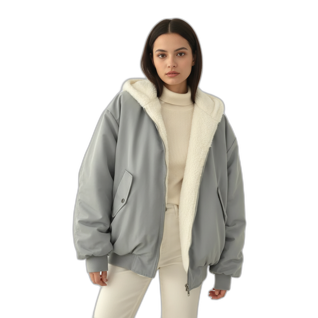 Women's Insulated Hooded Winter Jacket - Warm Short Coat for Cold Weather Protection and Outdoor Activities