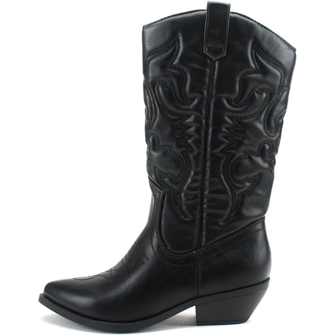 Women's Leather Cowboy Boots | Durable Western Footwear | Classic Design for Everyday Use