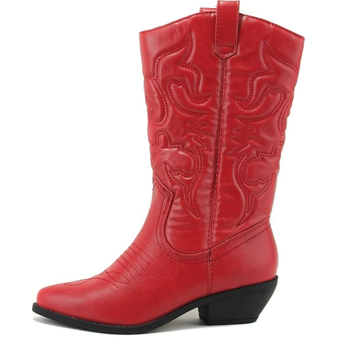 Women's Leather Cowboy Boots | Durable Western Footwear | Classic Design for Everyday Use