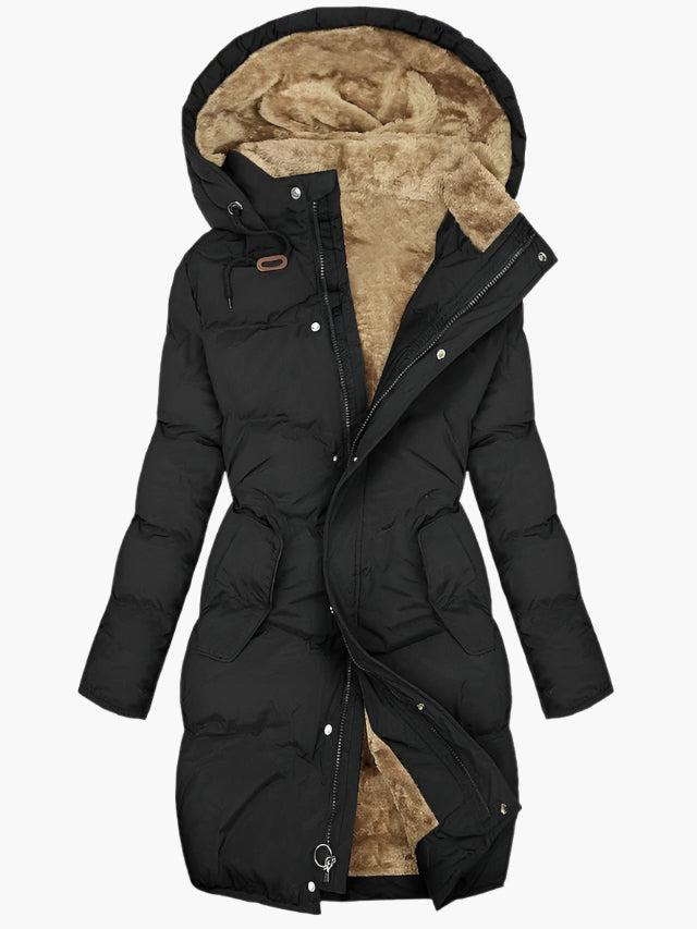 Women's Hooded Padded Winter Coat | Insulated Warmth | Long Stylish Outerwear for Cold Weather