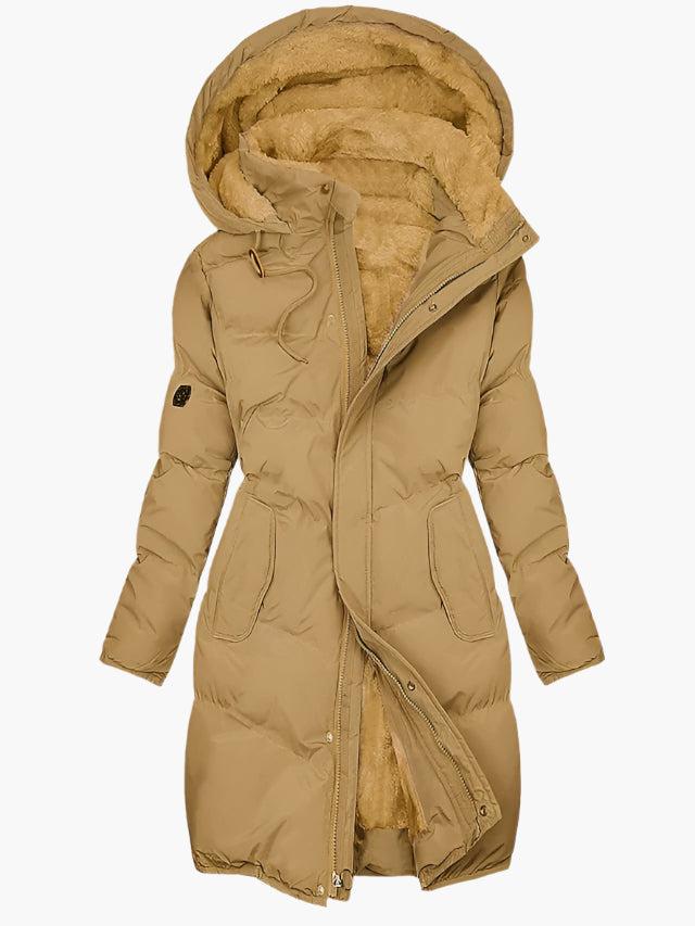 Women's Hooded Padded Winter Coat | Insulated Warmth | Long Stylish Outerwear for Cold Weather
