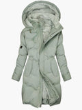 Women's Hooded Padded Winter Coat | Insulated Warmth | Long Stylish Outerwear for Cold Weather