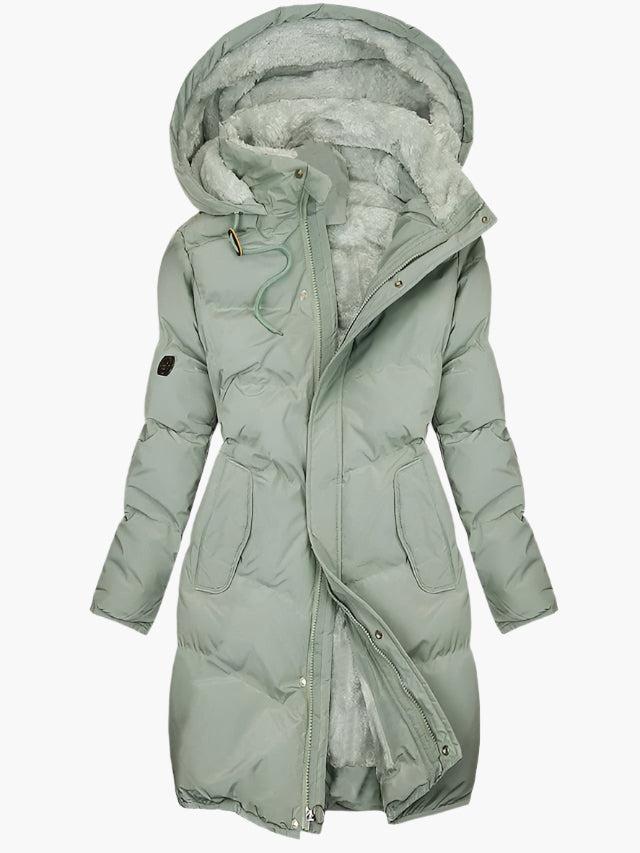 Women's Hooded Padded Winter Coat | Insulated Warmth | Long Stylish Outerwear for Cold Weather