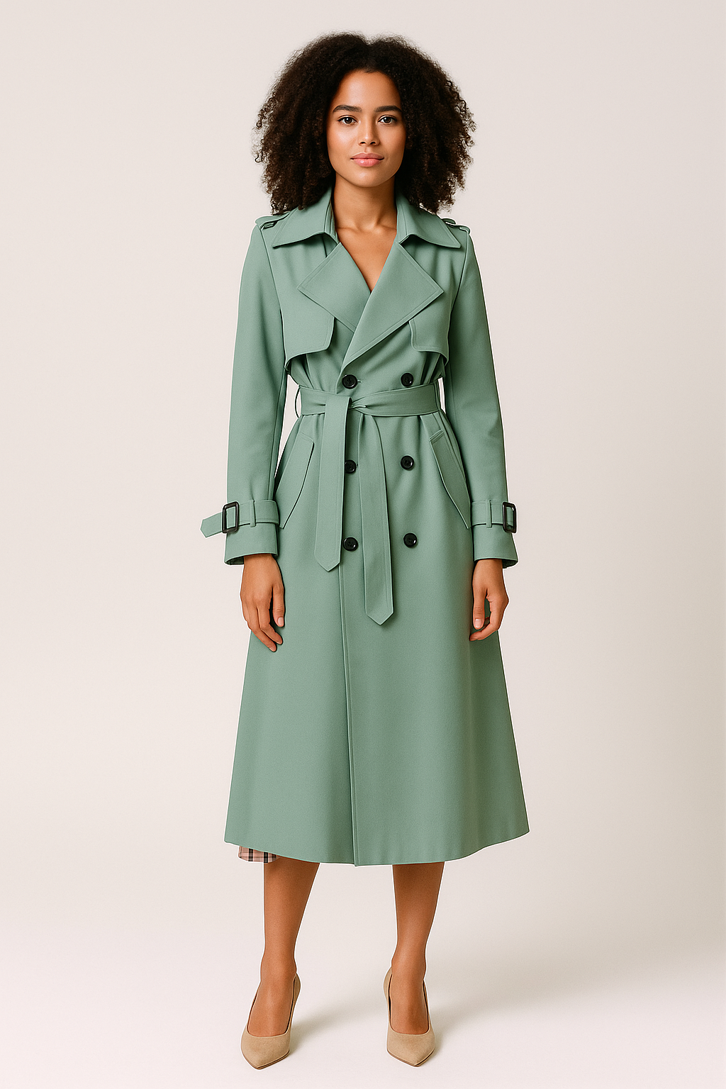 Women's Longline Trench Coat - Stylish Lightweight Outerwear for All Seasons