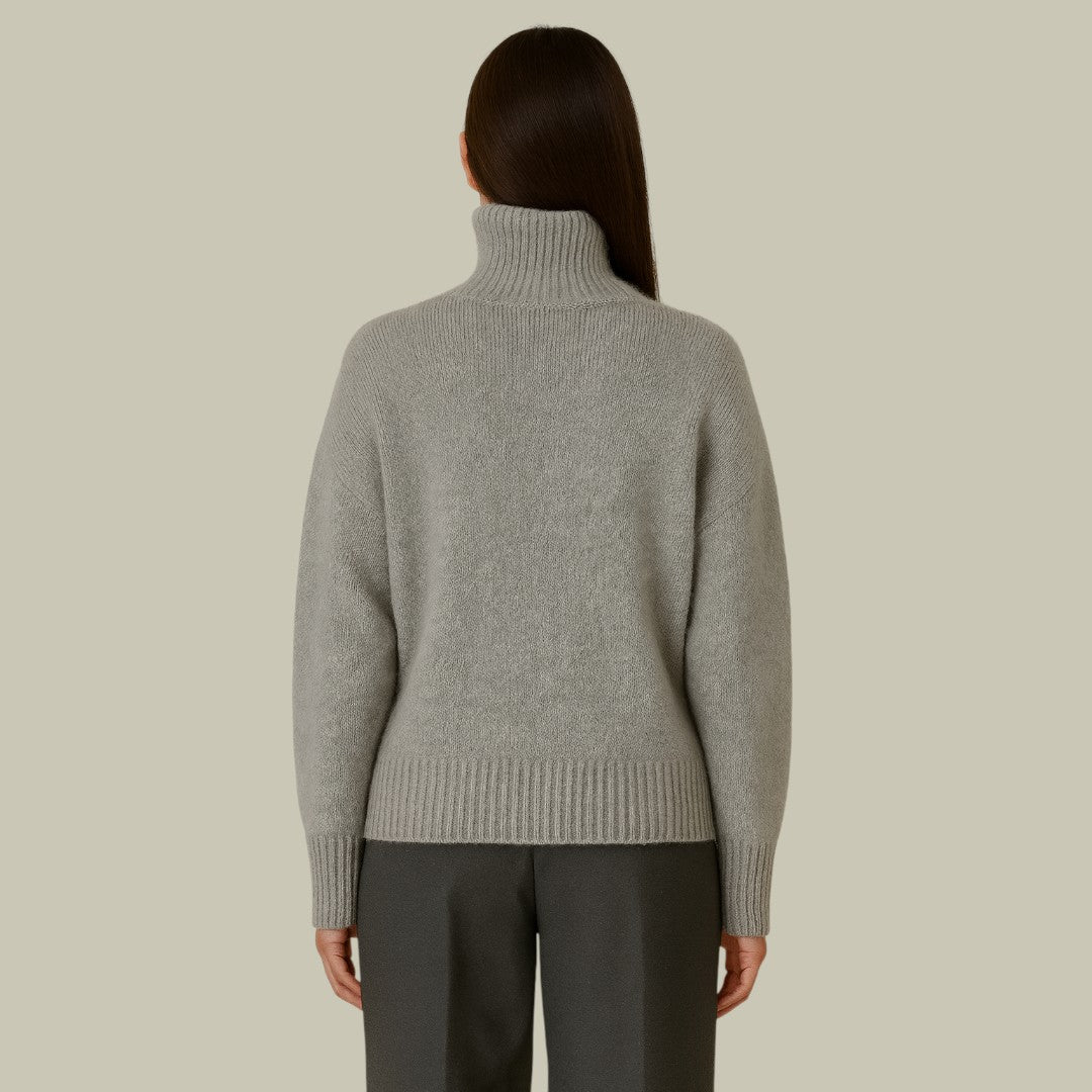 Merino Wool Women's Relaxed Fit Sweater - Cozy Knit for Casual Layering and Everyday Wear