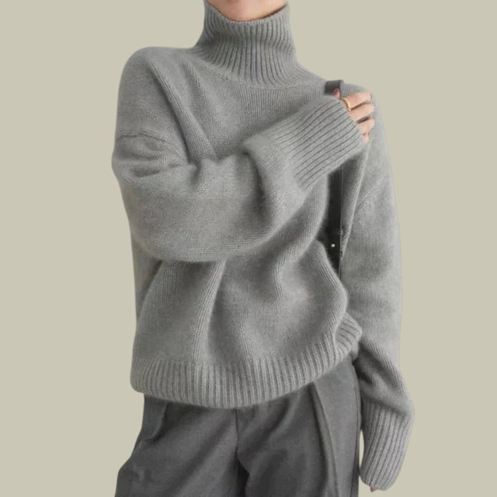 Merino Wool Women's Relaxed Fit Sweater - Cozy Knit for Casual Layering and Everyday Wear