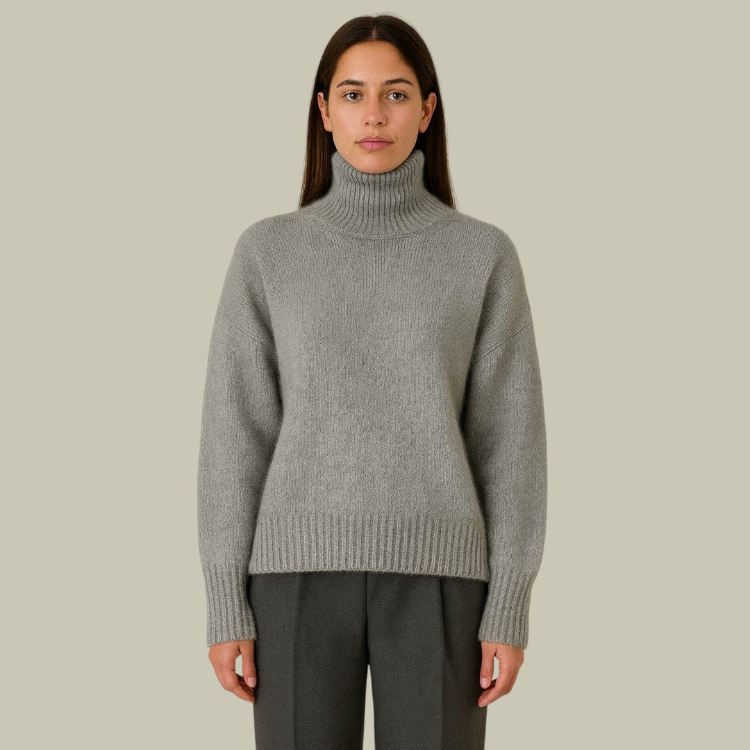 Merino Wool Women's Relaxed Fit Sweater - Cozy Knit for Casual Layering and Everyday Wear