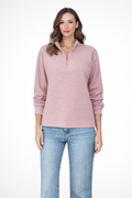 Women's Ribbed Half Zip Long Sleeve Sweater - Spring Fashion Essential