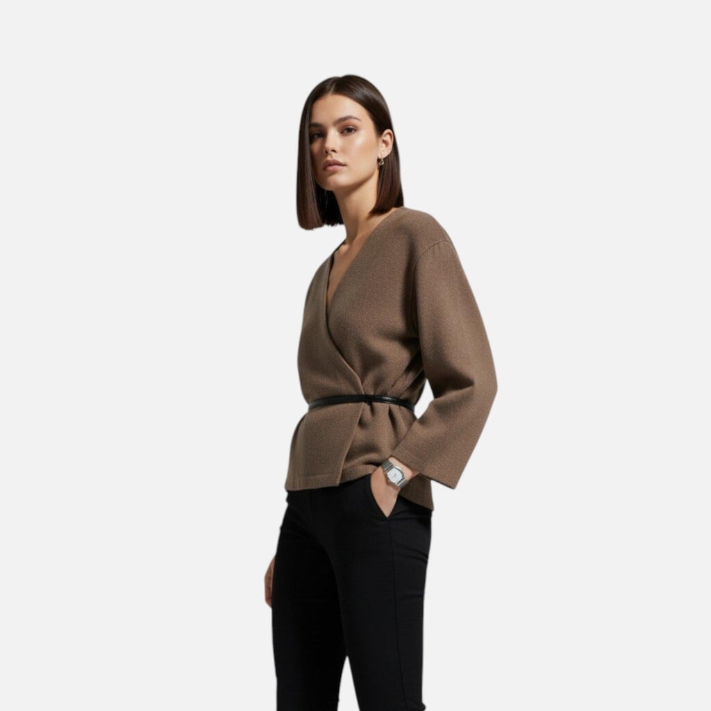 Women's Soft Knit Wrap Sweater | Casual or Office Style | Versatile Layering Piece for Everyday Wear
