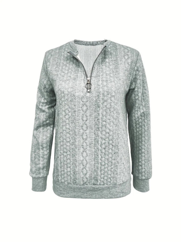 Women's Lightweight Half-Zip Top | Elegant Design | Ideal for Casual Outings and Layering in Spring