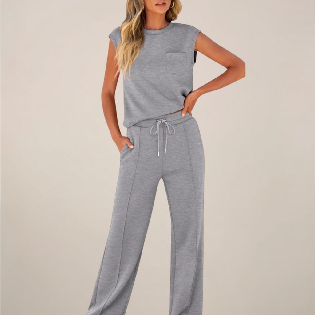 Women's Lightweight Drawstring Pants Set - Casual Spring Style for Everyday Wear