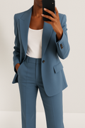 Women's Tailored Blazer and Trousers Suit Set - Professional Office Attire - Versatile Workwear Outfit for Career Success