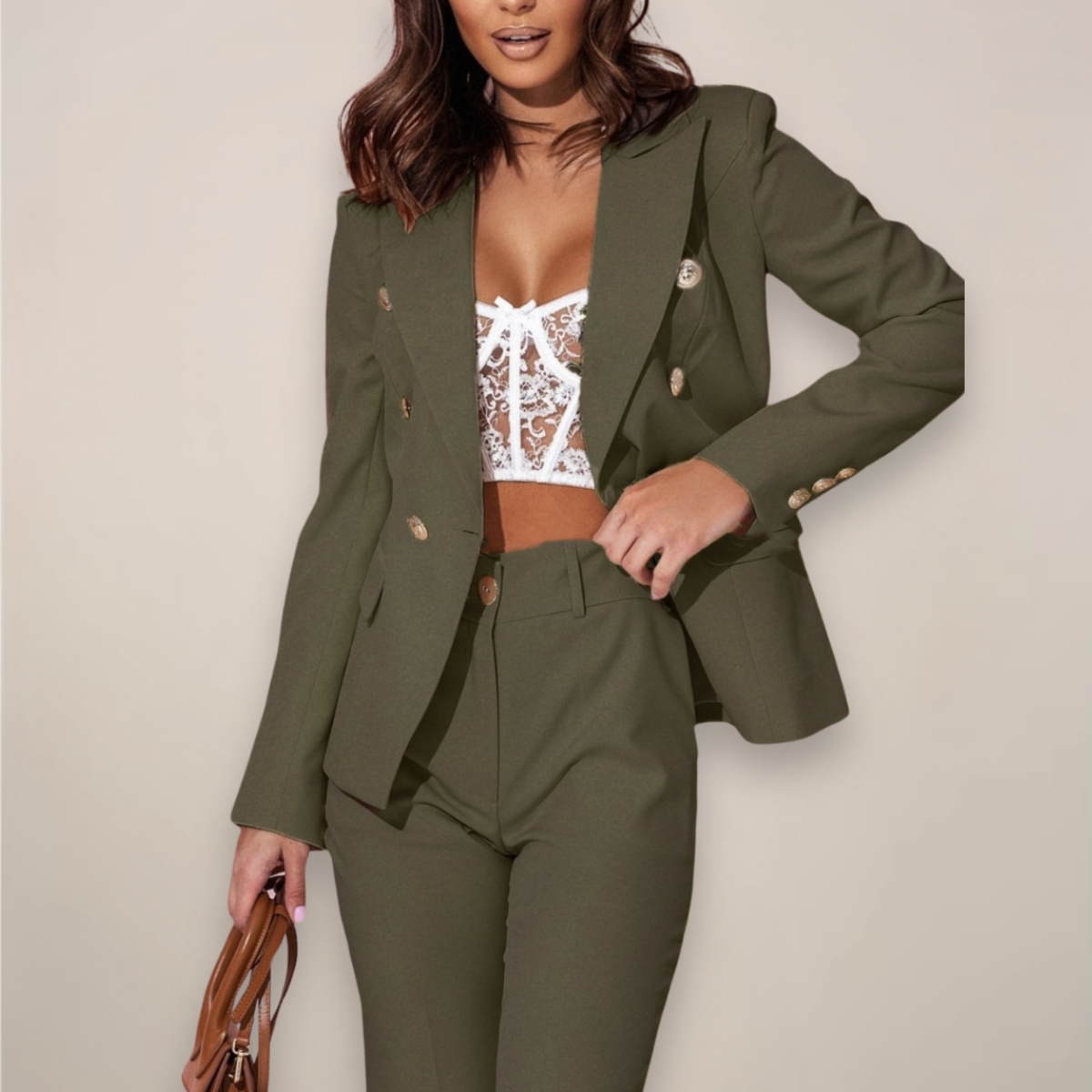 Women's Tailored Blazer Suit Set | Two-Piece Professional Attire | Office or Event Wear | Classic Fit, Versatile Design