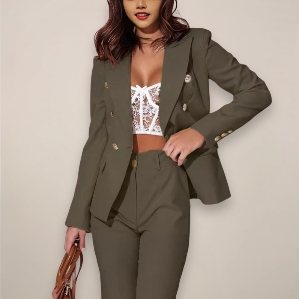 Women's Tailored Blazer Suit Set | Two-Piece Professional Attire | Office or Event Wear | Classic Fit, Versatile Design