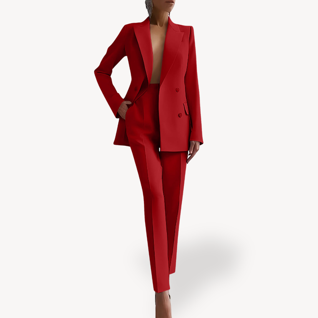 Women's Tailored Blazer and Trouser Suit Set | Elegant Design | Professional Office Wear | Versatile Fit for Work or Events