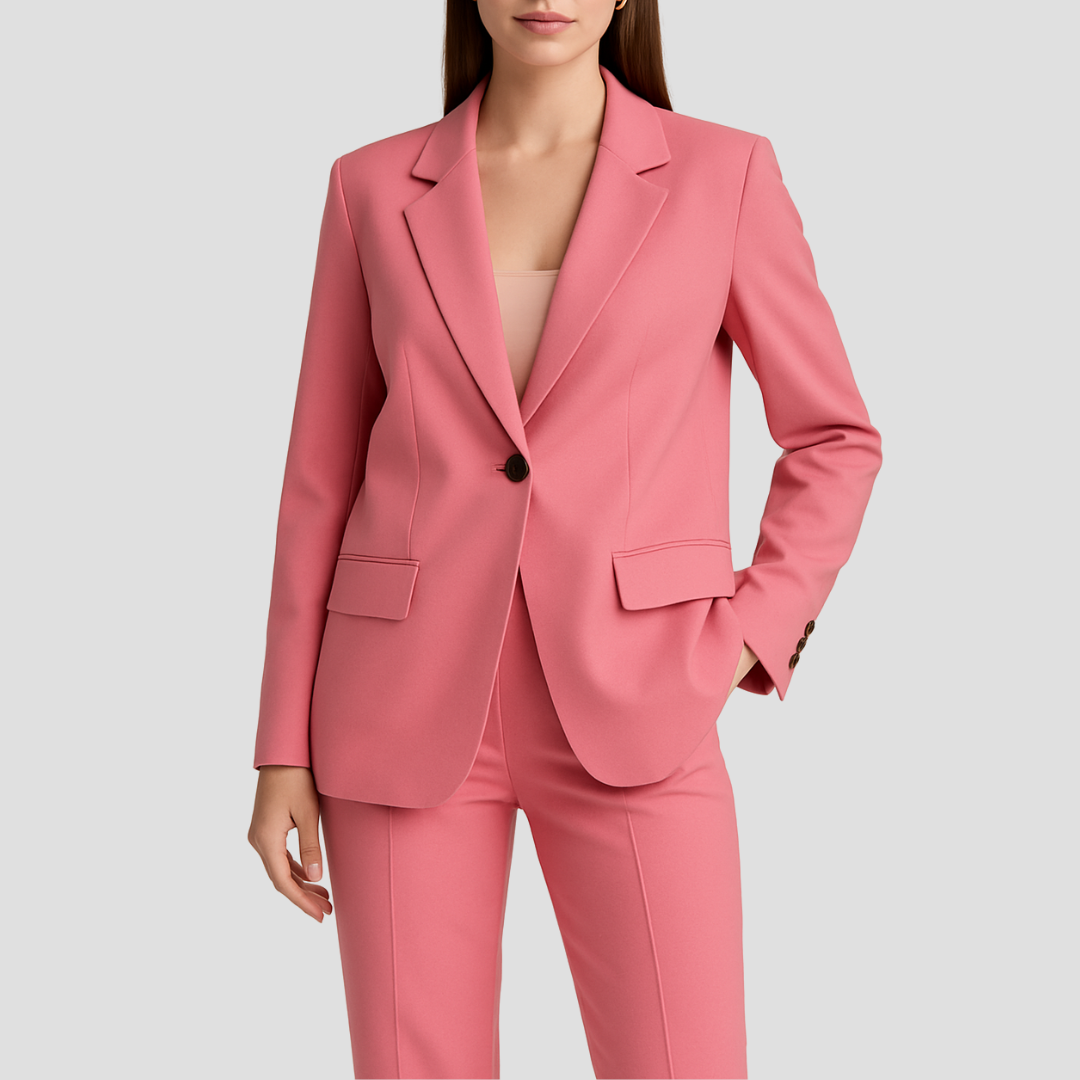 Women's Tailored Blazer Suit Set - Long Blazer - Professional Office Attire - Elegant Fit for Business Events