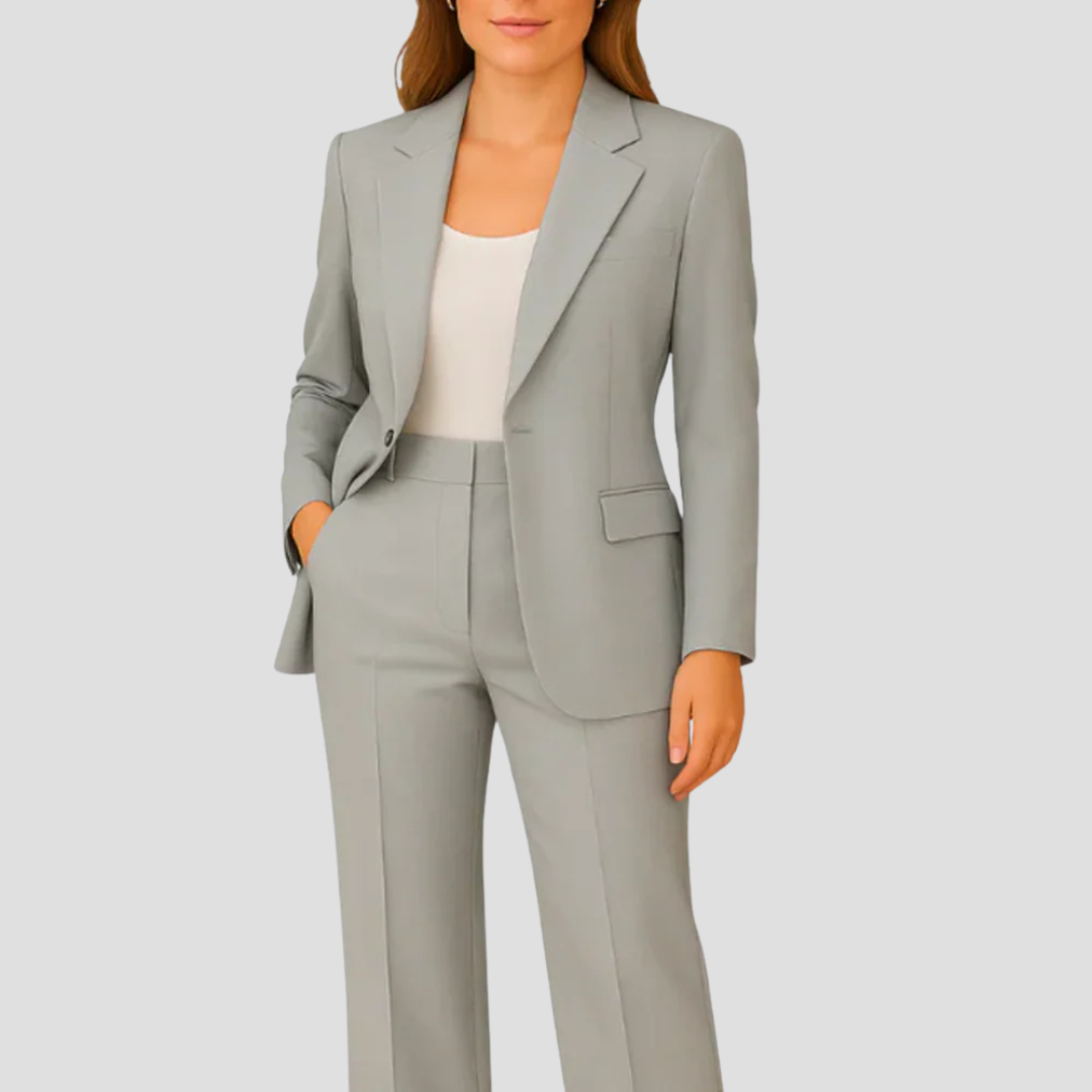 Women's Tailored Blazer Suit Set - Long Blazer - Professional Office Attire - Elegant Fit for Business Events