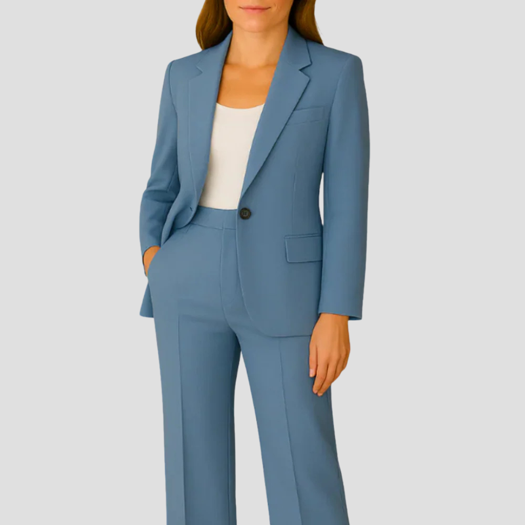 Women's Tailored Blazer Suit Set - Long Blazer - Professional Office Attire - Elegant Fit for Business Events