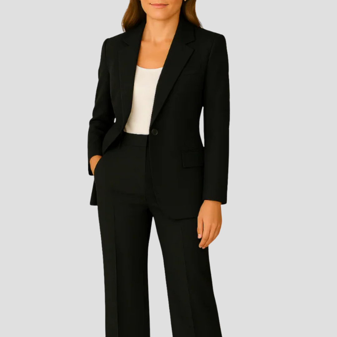 Women's Tailored Blazer Suit Set - Long Blazer - Professional Office Attire - Elegant Fit for Business Events