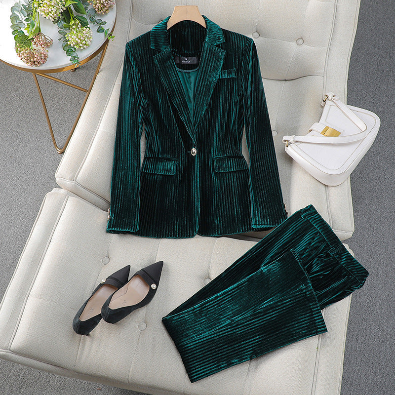 Women's Tailored Suit Set | Long Blazer | Professional Office Attire | Stylish Workwear for Events and Business Meetings