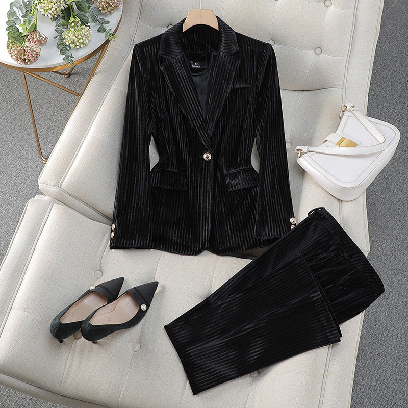 Women's Tailored Suit Set | Long Blazer | Professional Office Attire | Stylish Workwear for Events and Business Meetings