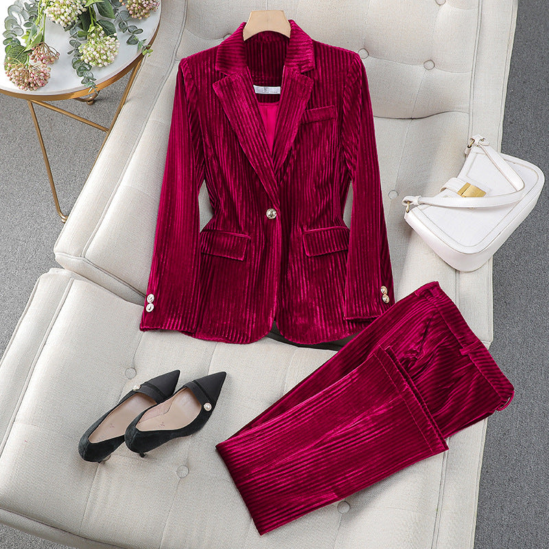 Women's Tailored Suit Set | Long Blazer | Professional Office Attire | Stylish Workwear for Events and Business Meetings