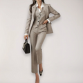 Women's Three-Piece Tailored Trouser Suit | Elegant Professional Attire for Work or Events | Stylish Fit and Design