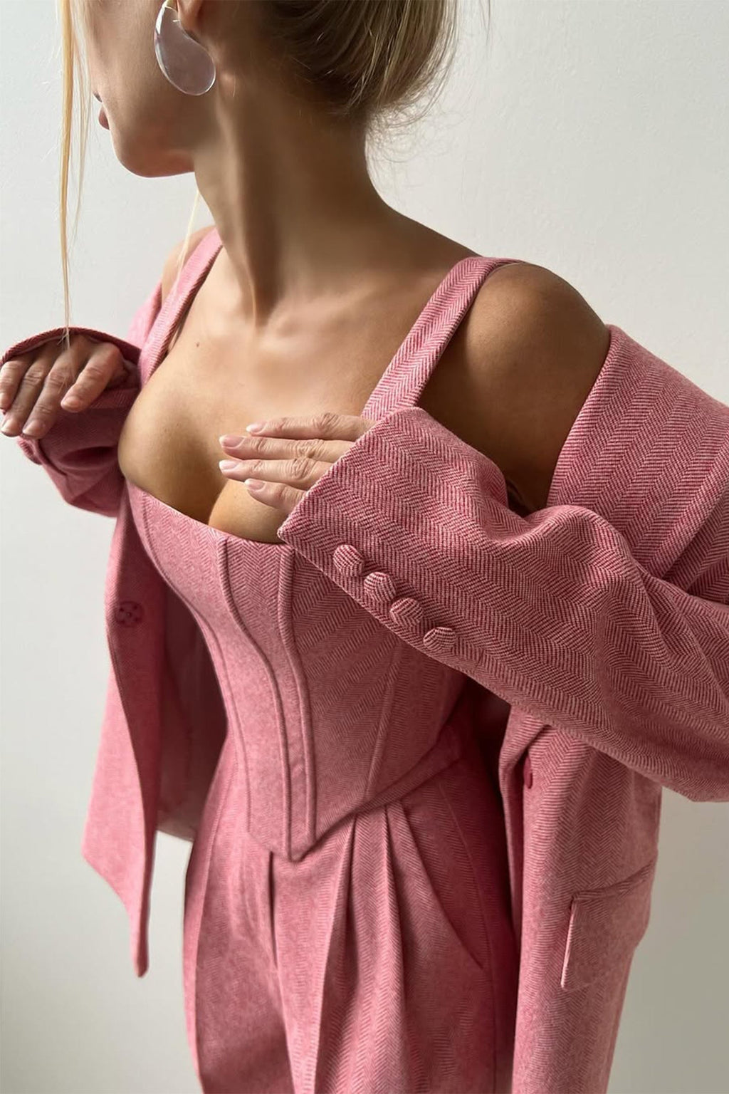 Women's Tailored Three-Piece Trouser Suit Set | Professional Office Attire for Events | Elegant Fit and Design