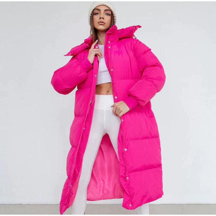 Women's Insulated Winter Puffer Coat with Hood | Water-Resistant Casual Outerwear for Cold Weather