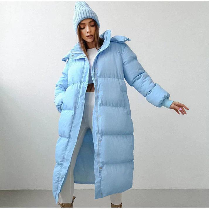 Women's Insulated Winter Puffer Coat with Hood | Water-Resistant Casual Outerwear for Cold Weather