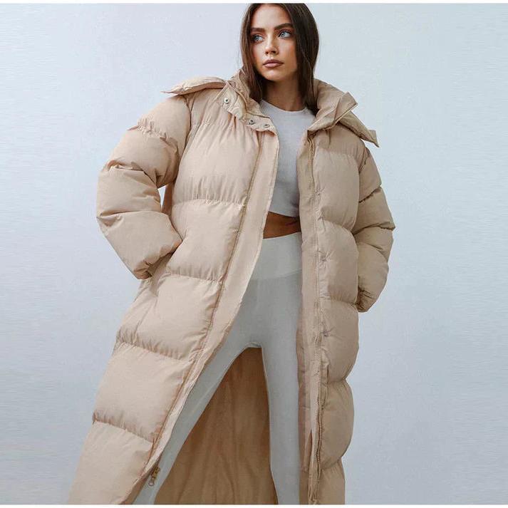 Women's Insulated Winter Puffer Coat with Hood | Water-Resistant Casual Outerwear for Cold Weather