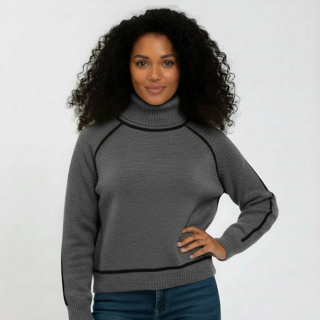 Wool Turtleneck Sweater for Women - Cozy Knit Design for Casual Winter Wear - Warm Essential for Cold Weather