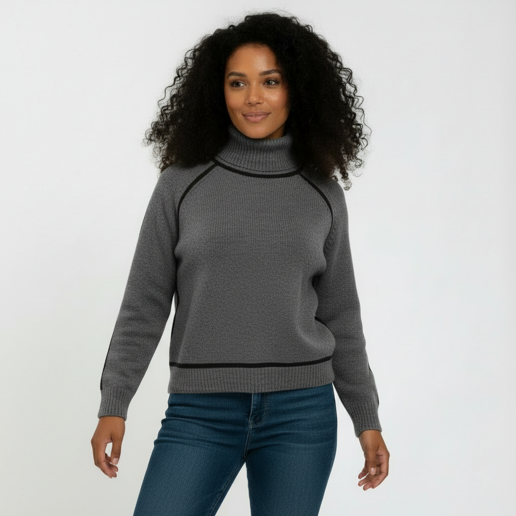 Wool Turtleneck Sweater for Women - Cozy Knit Design for Casual Winter Wear - Warm Essential for Cold Weather
